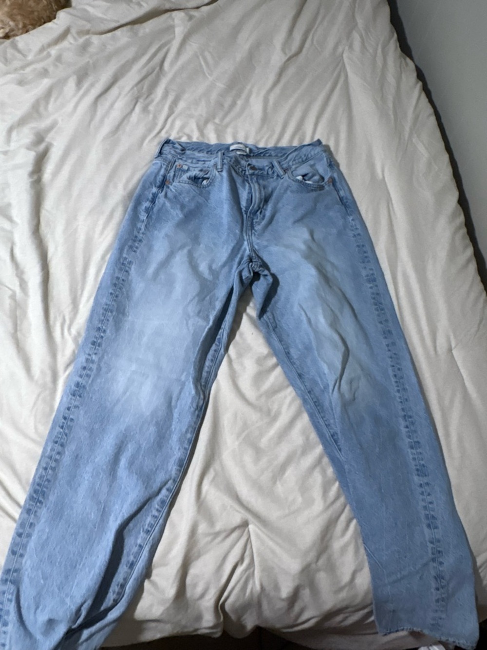 American Eagle Outfitters Light Blue Straight Leg Jeans